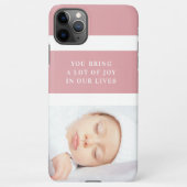 Fancy Cute Baby Foto | Roze en wit | Citaat iPhone Hoesje (Achterkant)