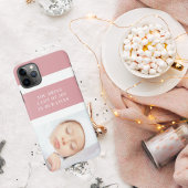 Fancy Cute Baby Foto | Roze en wit | Citaat iPhone Hoesje