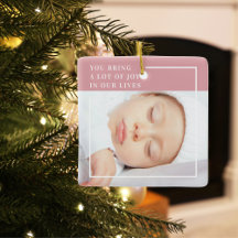 Fancy Cute Baby Foto | Roze en wit | Citaat