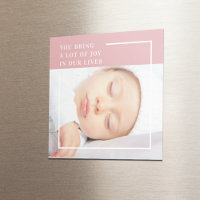 Fancy Cute Baby Foto | Roze en wit | Citaat