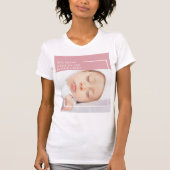 Fancy Cute Baby Foto | Roze en wit | Citaat T-shirt (Voorkant)