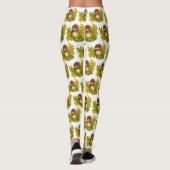 Fancy Cute Hedgel-Waterverf Geweldige ontworpen Leggings (Achterkant)