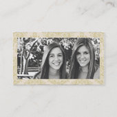 Fancy Damasfoto Visitekaartje (Achterkant)