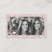 Fancy Damasfoto Visitekaartje (Achterkant)