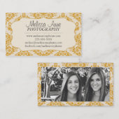 Fancy Damasfoto Visitekaartje (Voorkant / Achterkant)