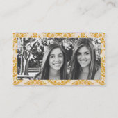 Fancy Damasfoto Visitekaartje (Achterkant)