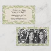 Fancy Damasfoto Visitekaartje (Voorkant / Achterkant)