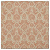 Fancy Damast met Dieren, Klei Rood Stof (Swatch)