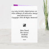 Fancy Dame Orchid Kaart (Achterkant)