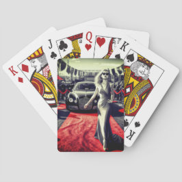 Fancy dame pokerkaarten