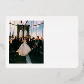 Fancy dank u bruiloft foto folie uitnodiging (Achterkant)