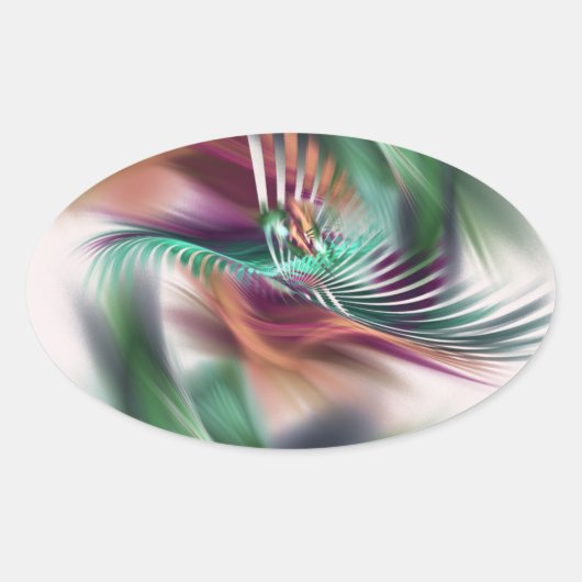 Fancy danser ovale sticker (Voorkant)