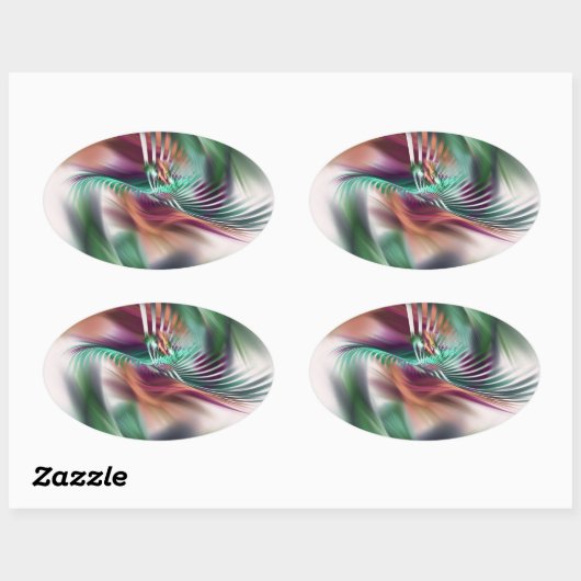 Fancy danser ovale sticker (Vel)