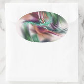 Fancy danser ovale sticker (Tas)