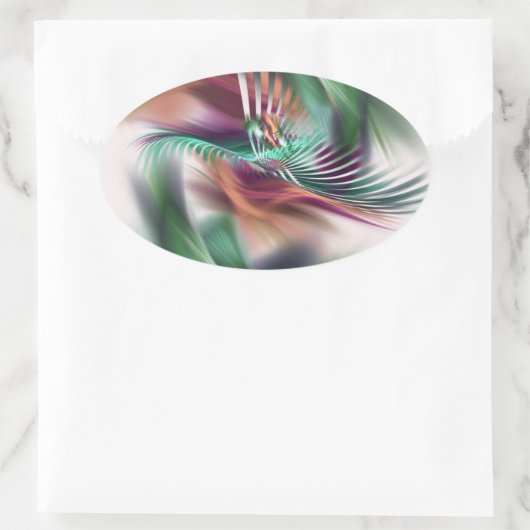 Fancy danser ovale sticker (Tas)