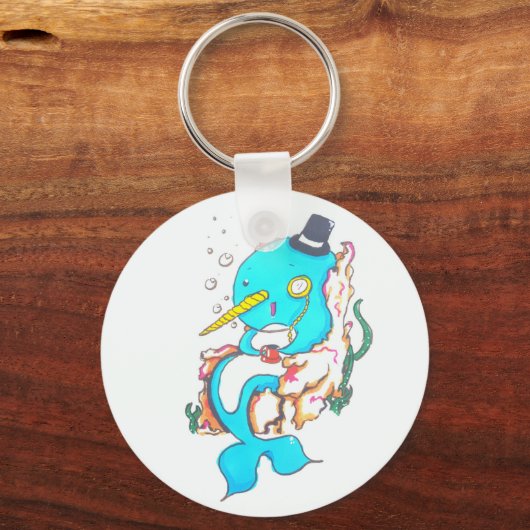 Fancy de heer Narwhal Sleutelhanger (Voorkant)