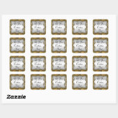 Fancy, decoratieve gouden Lijsten Stickers (Vel)