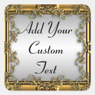 Fancy, decoratieve gouden Lijsten Stickers