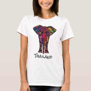Fancy Decoratieve Mandala Olifant Thailand T-shirt