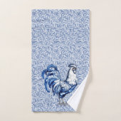 Fancy Delfts Blauwe en Witte Roosterkip Bad Handdoek (Handdoek)
