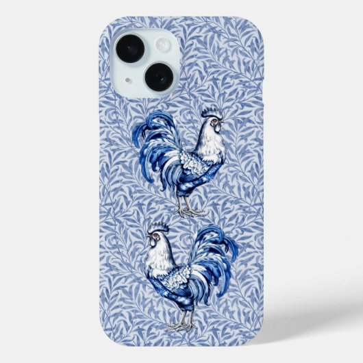Fancy Delfts Blauwe en Witte Roosterkip Case-Mate iPhone Case (Achterkant)