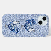 Fancy Delfts Blauwe en Witte Roosterkip Case-Mate iPhone Case (Achterkant (horizontaal))