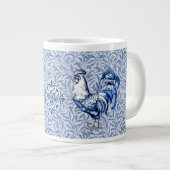 Fancy Delfts Blauwe en Witte Roosterkip Grote Koffiekop (Voorkant rechts)