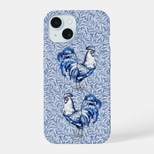Fancy Delfts Blauwe en Witte Roosterkip iPhone 15 Case
