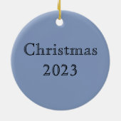 Fancy Delfts Blauwe en Witte Roosterkip Keramisch Ornament (Achterkant)