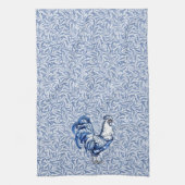 Fancy Delfts Blauwe en Witte Roosterkip Theedoek (Verticaal)