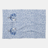 Fancy Delfts Blauwe en Witte Roosterkip Theedoek (Horizontaal)