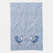 Fancy Delfts Blauwe en Witte Roosterkip Theedoek (Verticaal)