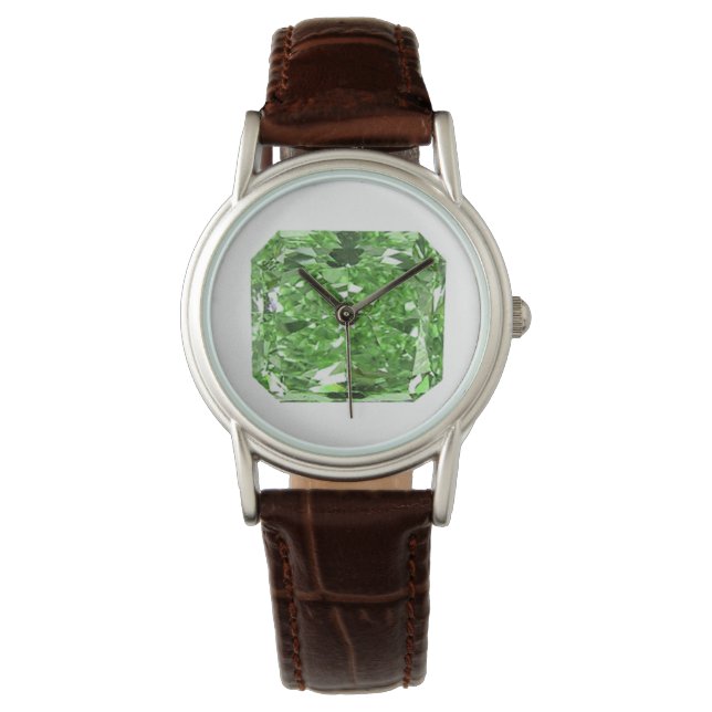 Fancy Diamond Green Sparking Green Watch Horloge (Voorkant)