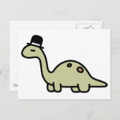 Fancy Dinosaur Briefkaart (Voorkant / Achterkant)