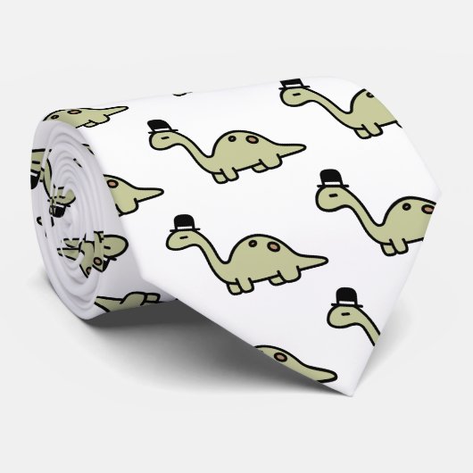 Fancy Dinosaur Stropdas (Opgerold)