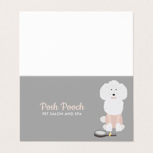 Fancy dog visitekaartje (Buitenkant ongevouwen)