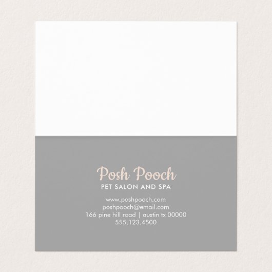 Fancy dog visitekaartje (Binnenkant ongevouwen)