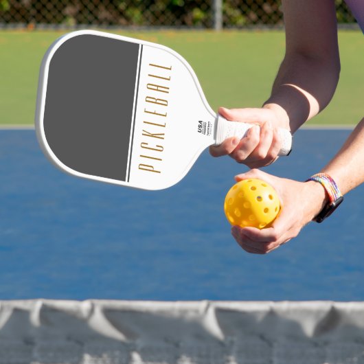 Fancy donkergrijze witte kleurenblok PICKLEBALL-te Pickleball Paddle (Insitu)