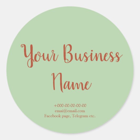 Fancy douaneproduct groen en sinaasappel ronde sticker (Voorkant)