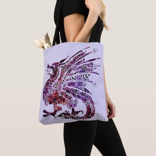 fancy drakencanvas tas (Dichtbij)
