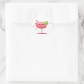 Fancy drank ronde sticker (Tas)