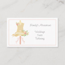 Fancy Dress Form Seamstress Visitekaartje