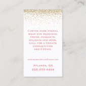 Fancy Dress Seamstress Visitekaartje (Achterkant)