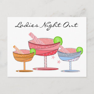 Fancy Drinken Dames Night Out Briefkaart