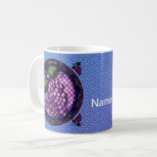 Fancy druiven koffiemok (Voorkant links)