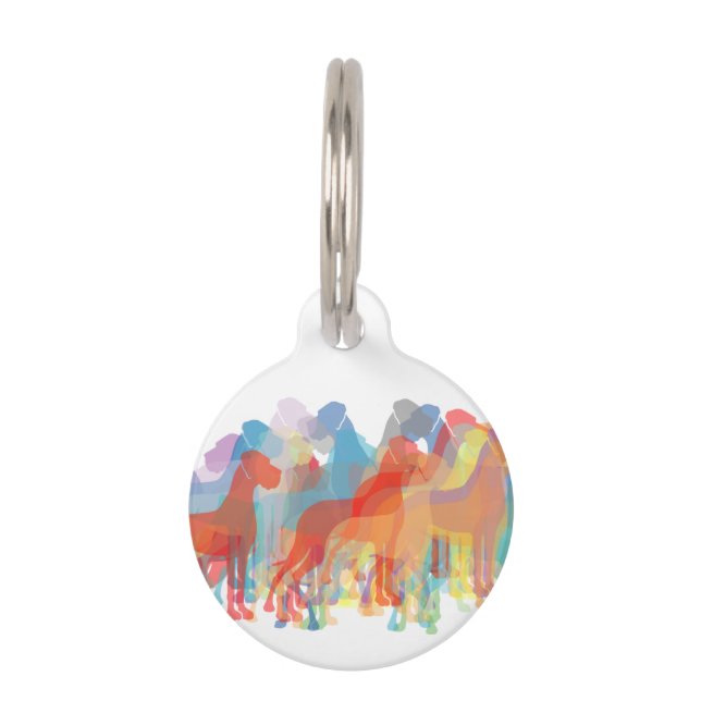 Fancy Duitse Doggen Huisdierpenning (Voorkant)