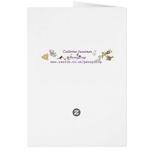 Fancy een Cake Funny Chocolate Cake Quirky Cartoon (Achterkant)