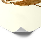 Fancy een Cake Funny Chocolate Cake Quirky Cartoon Poster (Hoek)