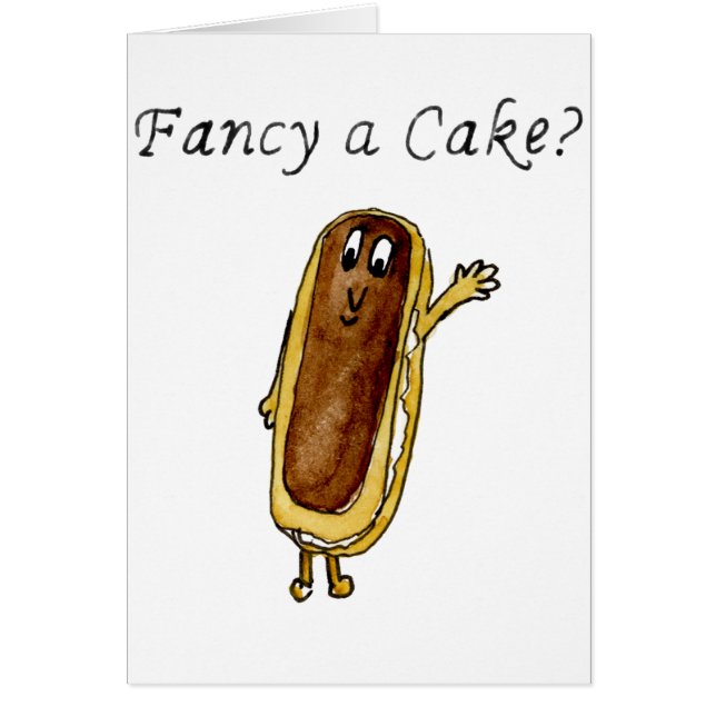 Fancy een Cake Funny Chocolate Eclair Quirky Art (Voorkant)