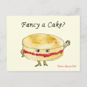 Fancy een Cake Funny Quirky Victoria Sponge Humor Briefkaart (Voorkant)